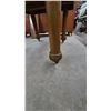 Image 4 : Oak Dining Table with Casters and 12” Leaf, Quarter-Cut