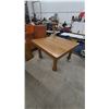 Image 6 : Oak Dining Table with Casters and 12” Leaf, Quarter-Cut