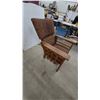 Image 3 : Oak Mission Style Morris Armchair with Adjustable Back and Upholstered Cushions