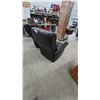 Image 5 : Pair of Black Leather / Leather-Style Swivel Rocker Chairs