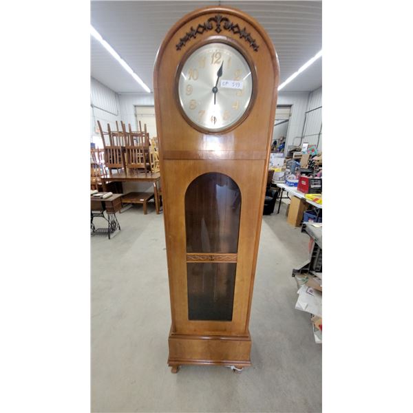 Tall Case Grandfather Clock with Pendulum and 3 Weights