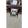 Image 2 : Singer Treadle Sewing Machine and Cabinet with Drawers, Cast Iron Base missing drawers