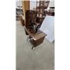 Image 3 : Singer Treadle Sewing Machine and Cabinet with Drawers, Cast Iron Base missing drawers