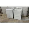 Image 1 : GE Top-Load Washer and GE Front-Load Electric Dryer, White