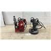Image 1 : Two Sump Pumps, Bur-Cam 300500 1/3 HP Sump Pump, Red Pump, Unknown HP