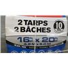 Image 3 : Heavy Duty Reversible Black/Silver Polyethylene Tarps, 10 Mil, 16' x 20', Pack of 2