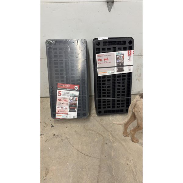 New 2 TuffStore by Accent 5-Shelf Adjustable Resin Shelving Unit, 750 lb Capacity, 36” x 18” x 72”