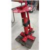 Image 3 : Red Portable Manual Tire Changer With Threaded Rod Clamp and Bead-Breaking Leverage Bar