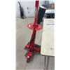 Image 5 : Red Portable Manual Tire Changer With Threaded Rod Clamp and Bead-Breaking Leverage Bar