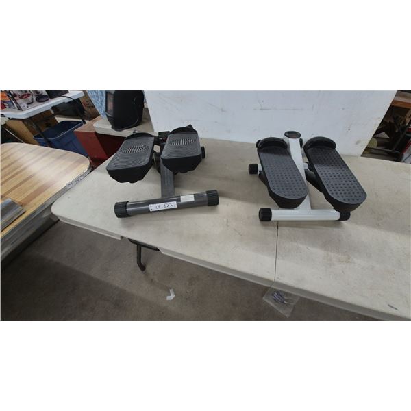 Two Mini Steppers: Black and White, Both with Digital Displays