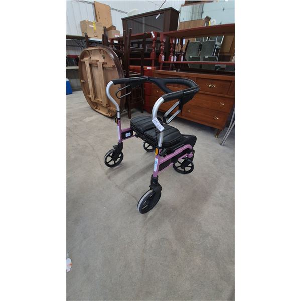 Home Equip Rollator Walker with Seat and Storage Bag