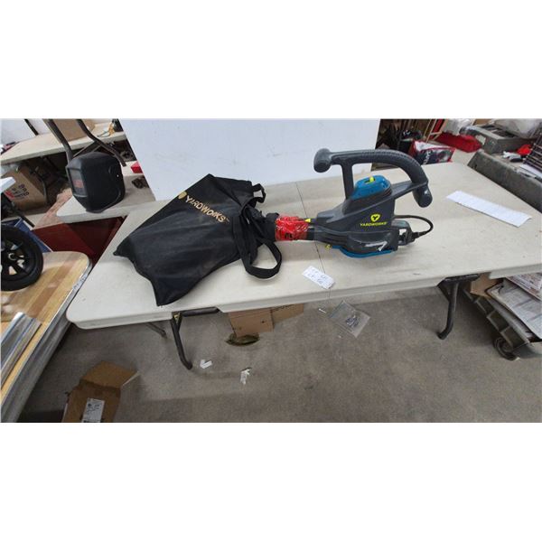 Yardworks Electric Leaf Blower/Vacuum with Collection Bag and Attachments