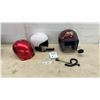 Image 1 : HJC FX-3 Open-Face Helmet, with Intercom, Anon Ski Helmet, Red Sports Helmet
