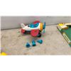 Image 6 : Vintage Fisher-Price Tennis Game Model 103, Chatter Telephone, and Toy Airplane