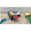 Image 7 : Vintage Fisher-Price Tennis Game Model 103, Chatter Telephone, and Toy Airplane