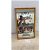 Image 1 : Pepsi-Cola "Delicious Refreshing" Vintage-Style Framed Mirror Wall Clock, Missing Hour Hand