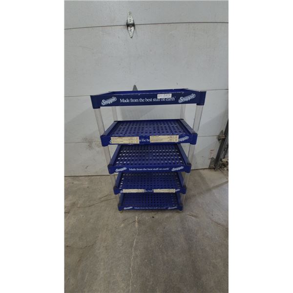 Snapple "Made from the best stuff on earth" 5 Tier Display Rack and 2 Snapple Signs 51”×17”×29”
