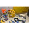 Image 3 : Snap-on Corded LED Work Light and Assortment of Hand Tools, Saw Blades, Clamps, Tote