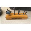 Image 6 : Snap-on Corded LED Work Light and Assortment of Hand Tools, Saw Blades, Clamps, Tote