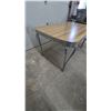Image 4 : Vintage-Style Dining Table with Wood-Look Top and Chrome Legs. 30”×59”×36”
