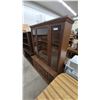 Image 2 : Dark Wood China Cabinet with Glass Doors and 3 Lower Cabinets. 71”×53”×17”