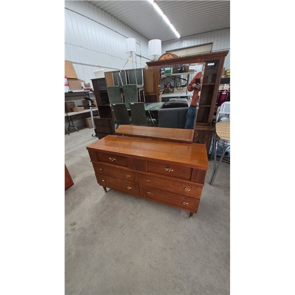Mid-Century Modern Dresser with Mirror
