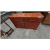Image 1 : Six-Drawer Dresser with Curved Front and Recessed Pulls, 32”×52”×16”
