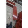 Image 4 : Pair of Red-Stained Wood Two-Tier Console stands 17”×47”×12”