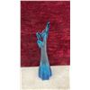 Image 10 : 3 Pcs Blue Art Glass, Centerpiece and 2 Stretch Vases