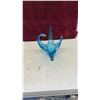 Image 2 : 3 Pcs Blue Art Glass, Centerpiece and 2 Stretch Vases