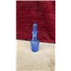 Image 9 : 4 Pcs Blue Art Glass Collection, Cruets with Stoppers, Basket Dish, Dolphin Dish
