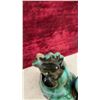 Image 6 : Ceramic Figurines: Drip Glaze Deer and Rooster, Pearlescent White Cat