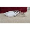 Image 10 : 6 Pcs, Anchor Hocking Glass Mixing Bowls, Pyrex Old Orchard Casserole, Corning Ware White Lidded