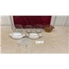 Image 1 : 6 Pcs, Anchor Hocking Glass Mixing Bowls, Pyrex Old Orchard Casserole, Corning Ware White Lidded