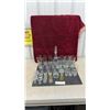 Image 1 : Assorted Glassware Lot Including Decanter, Snowflake Tumblers, Stemware, Mini Mugs