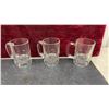 Image 2 : Assorted Glassware Lot Including Decanter, Snowflake Tumblers, Stemware, Mini Mugs