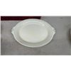 Image 3 : Dishes lot: Large Oval Platters, Gravy Boat, Bowls, Plates