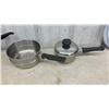 Image 7 : Stainless Steel Cookware Lot Including Pots, Pans, Lids, Steamer, Loaf Pan, Egg Poacher