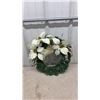 Image 10 : Large Lot of Christmas Decorations Including Wreaths, Garland, Ornaments, Teddy Bear in Basket and