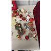Image 2 : Large Lot of Christmas Decorations Including Wreaths, Garland, Ornaments, Teddy Bear in Basket and