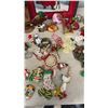 Image 3 : Large Lot of Christmas Decorations Including Wreaths, Garland, Ornaments, Teddy Bear in Basket and