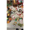 Image 4 : Large Lot of Christmas Decorations Including Wreaths, Garland, Ornaments, Teddy Bear in Basket and