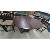 Image 2 : Round Drop Leaf Table 35”×60”×42” and 4 Bar Stools