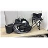 Image 1 : Homedics Premium Steam Sauna, Model SPE-SN400, with Folding Camp Chair