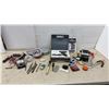 Image 1 : Weller 8200 Soldering Gun, Multimeter, Duct Tape, Tire Repair Kit, Acid Brushes, Solder