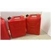 Image 3 : Four Self-Venting Red Plastic Gasoline Containers, 20 Liter