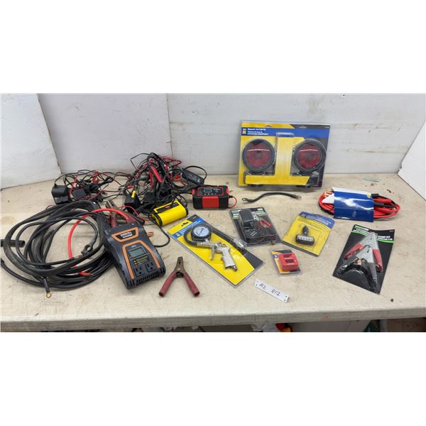 Duracell 1000 Watt Power Inverter, Magnetic Tow Light Kit, Battery Charger, Booster Cables