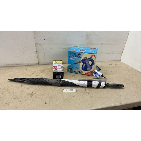 Mini Steam Zapper Handheld Steam Cleaner, Perfect Chopper Deluxe and ShedRain Golf Umbrella