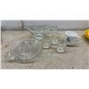Image 7 : Mixed Lot of Ceramic Dinnerware, Glassware, Knife Set, 2-Piece Chrome Canister Set, Cabbage Tureen