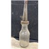 Image 5 : Two Vintage Glass Quart Motor Oil Bottles, Imperial and Huffman Manufacturing Co. with Spouts